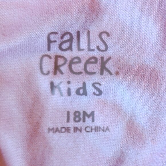 FALLS CREEK ROMPER - PINK RUFFLES PEACE SIGNS Size 18Months - Picture 4 of 4